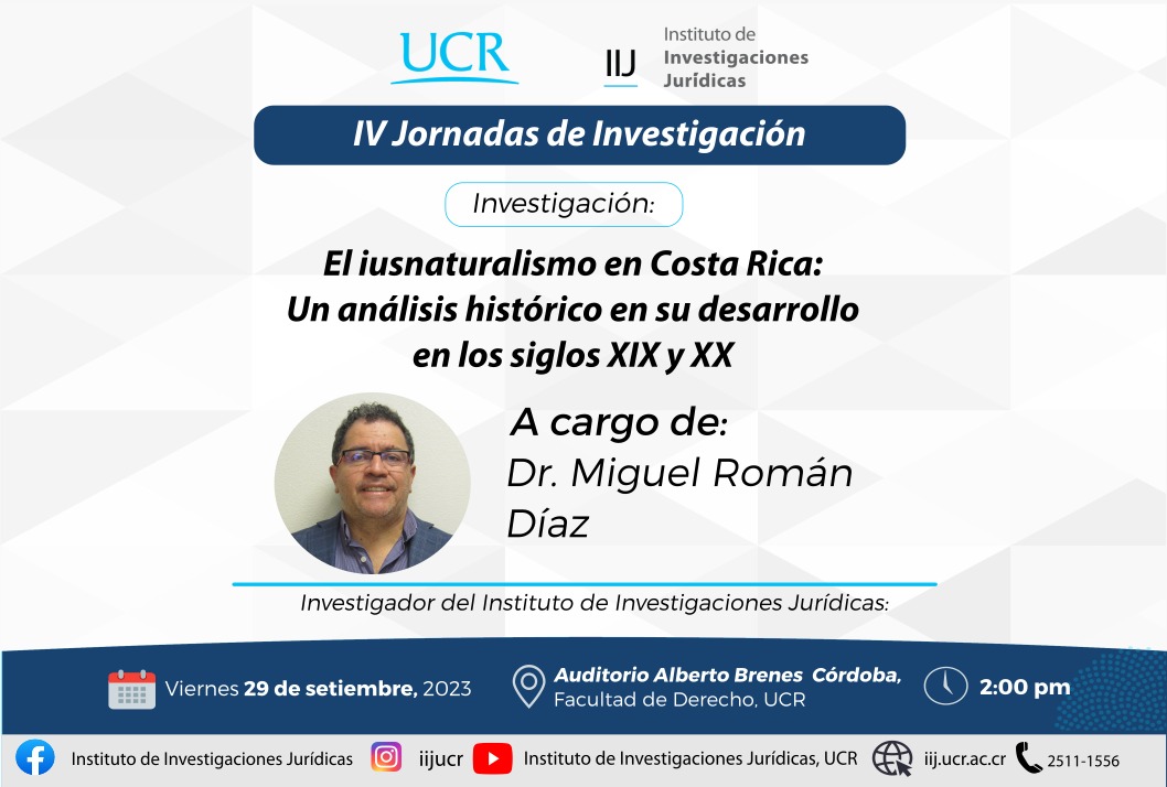  Conferencia titulada: el iusnaturalismo en Costa Rica: un análisis histórico en su desarrollo en …