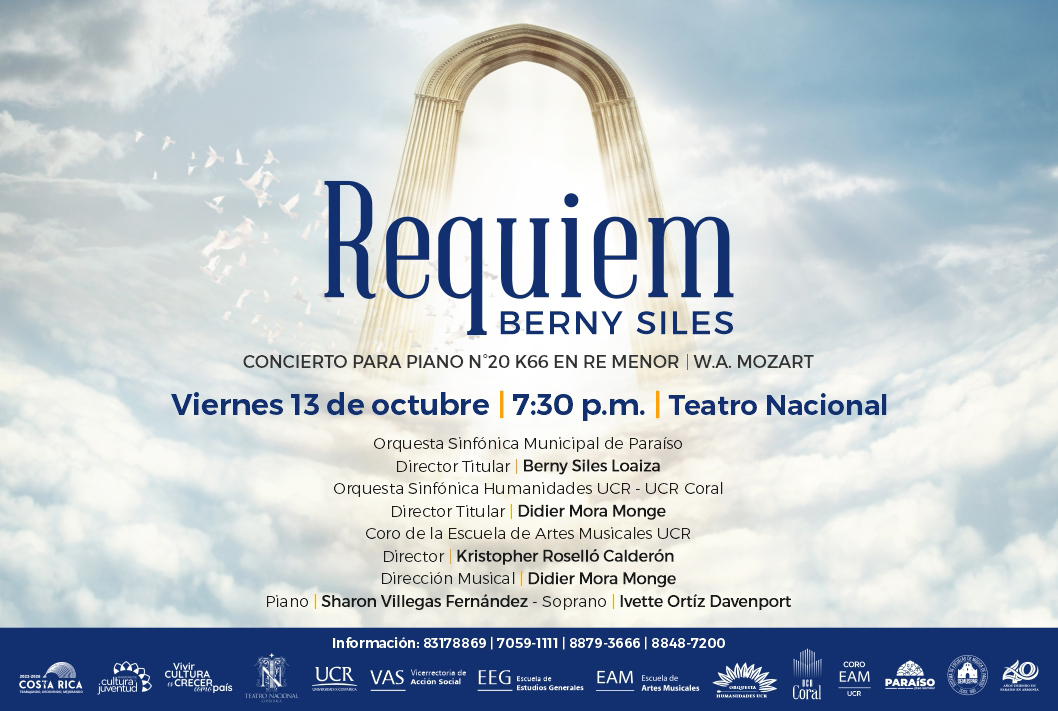  Entradas a la venta el día del evento en el Teatro Nacional  Reserve sus entradas escribiendo a …