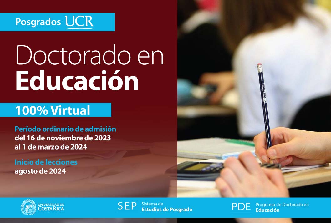  Doctorado en Educación   100 % Virtual Período ordinario de admisión: del 16 de noviembre  al 1 …