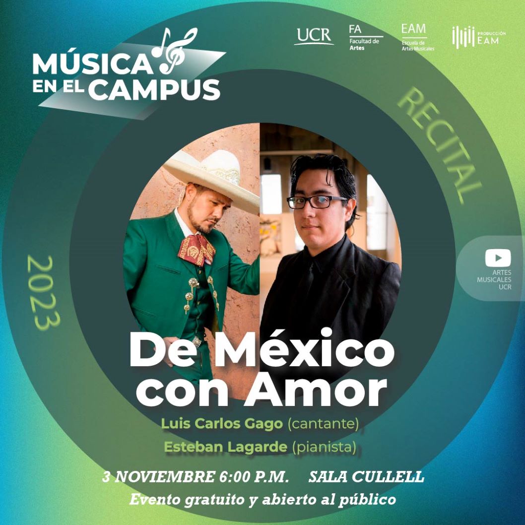 Concierto de música mexicana a piano y voz a cargo de los intérpretes mexicanos Luis Carlos …