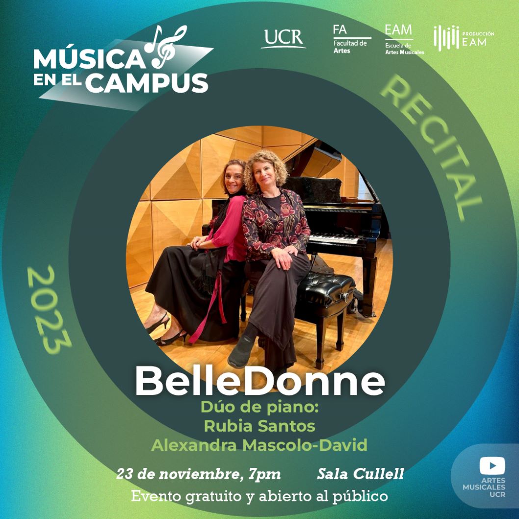  El dúo BelleDonne está conformado por las pianistas Rubia Santos (Brasil) y Alexandra …
