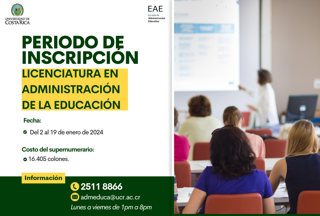  Personas interesadas contactar a la Escuela de Administración Educativa en horario de 1:00 a …