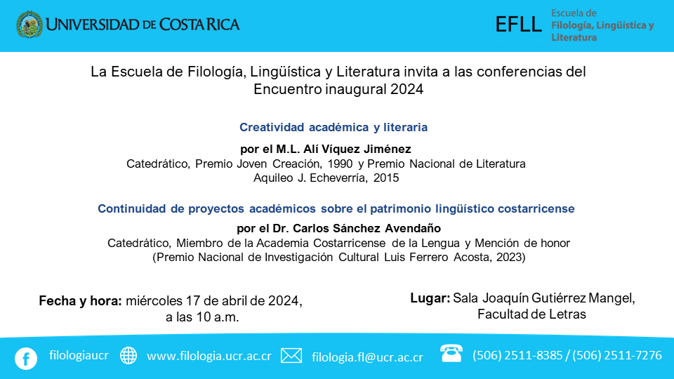  Creatividad académica y literaria: por el M.L. Alí Víquez Jiménez, Catedrático de la Escuela de …