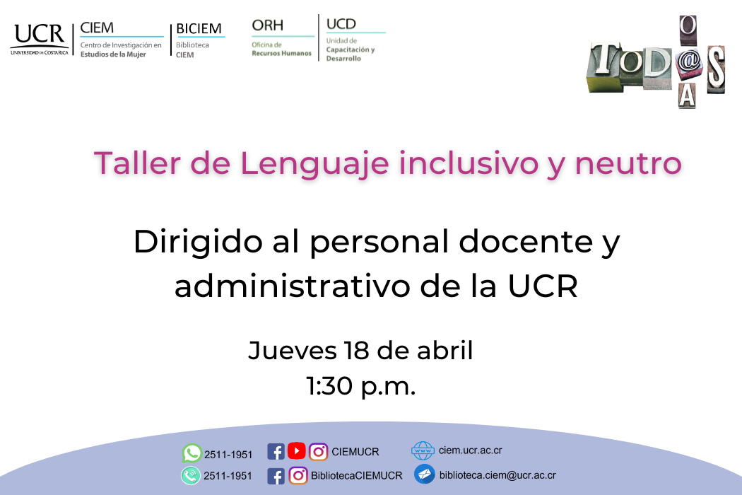  Proyecto “Panorama actual y estrategias de capacitación en el uso del lenguaje inclusivo y …