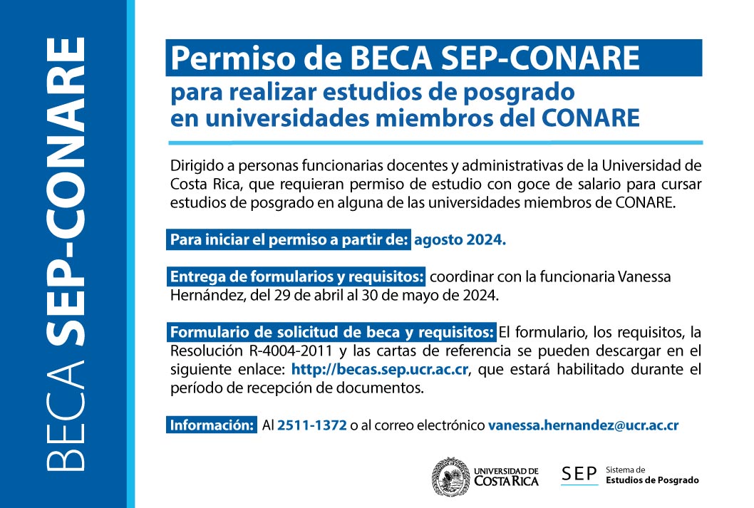  Permiso de BECA SEP-CONARE para realizar estudios de posgrado en universidades miembros del …