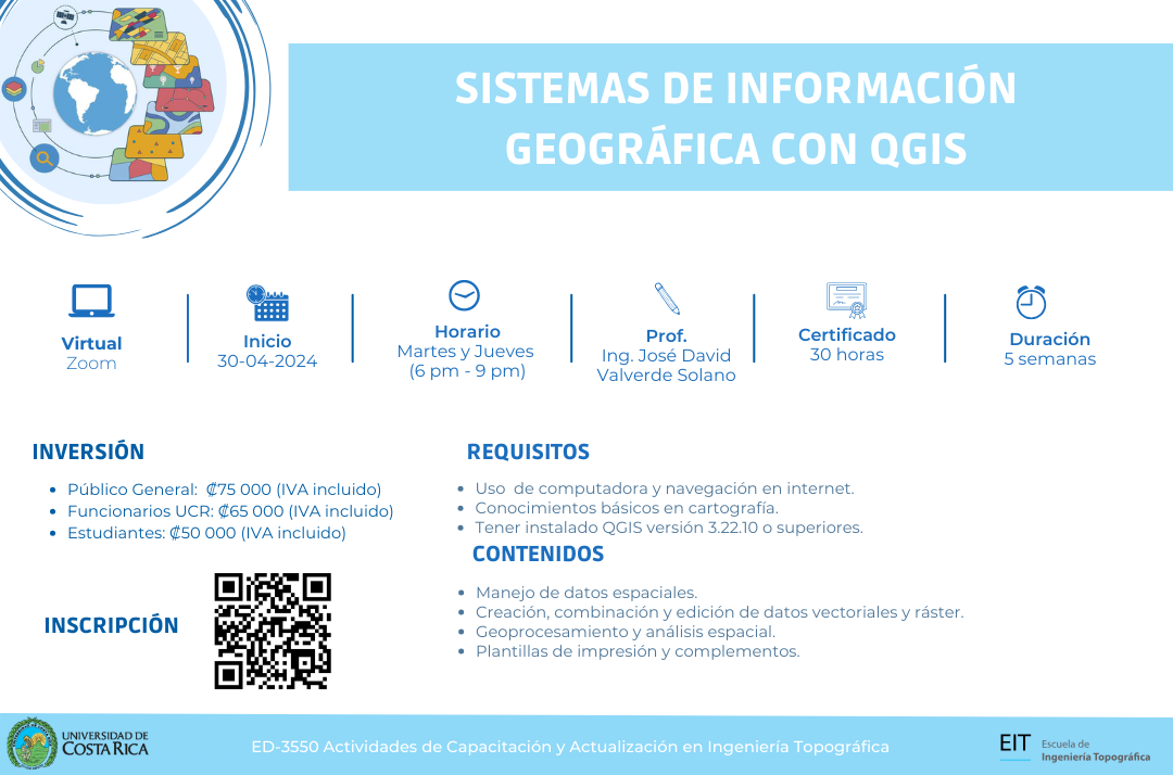  Costo  Público General: ₡75 000 (IVA incluido) Funcionarios UCR: ₡65 000 (IVA incluido) …