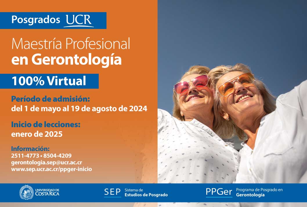   Maestría Profesional en Gerontología   100% Virtual  Período de admisión: del 1 de mayo al 19 …