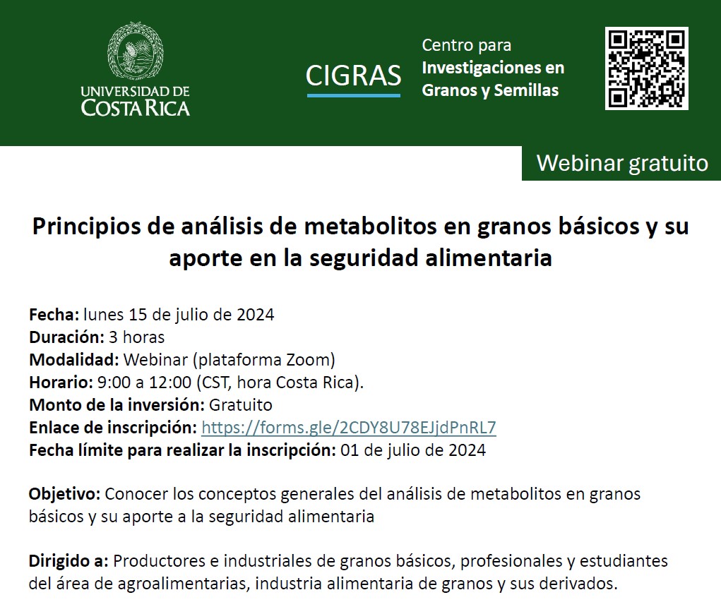  Principios de análisis de metabolitos en granos básicos y su aporte en la seguridad alimentaria …