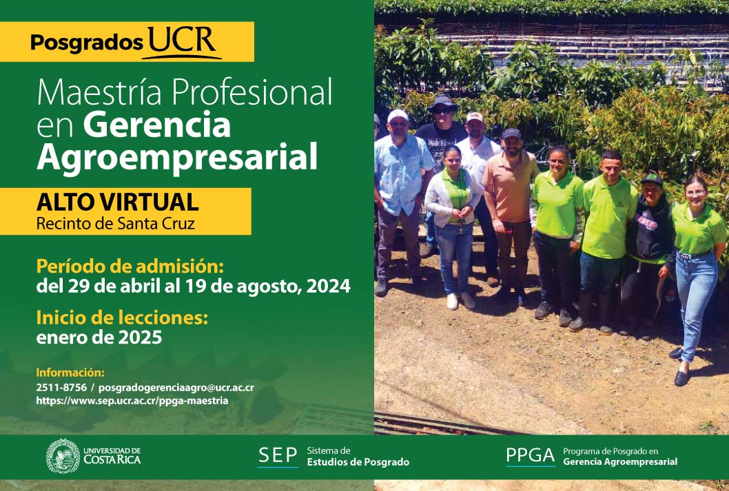   Maestría Profesional en Gerencia Agroempresarial  Grado de virtualidad: Alto virtural Recinto …