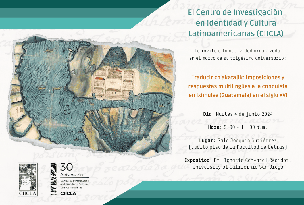  Lugar: Sala Joaquín Gutiérrez, cuarto piso. Facultad de Letras. Expositor: Dr. Ignacio Carvajal …