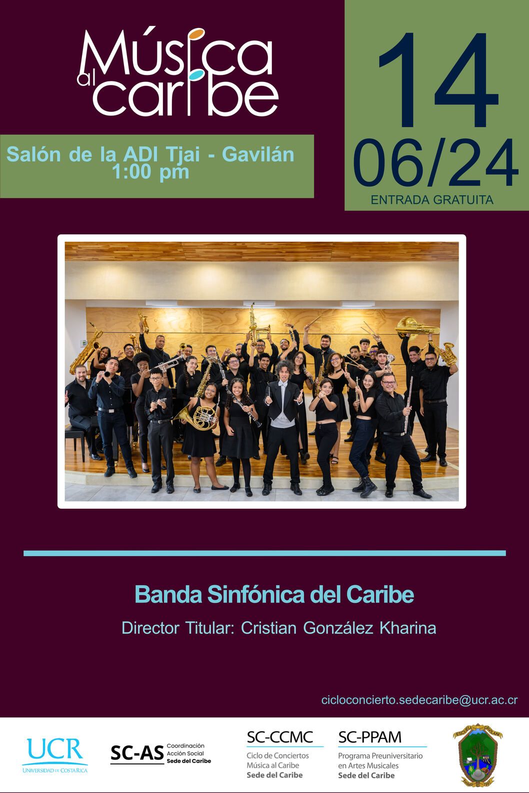  Lugar: Salón de la ADI Tjai - Gavilán 14 de junio, 1:00 p. m. 