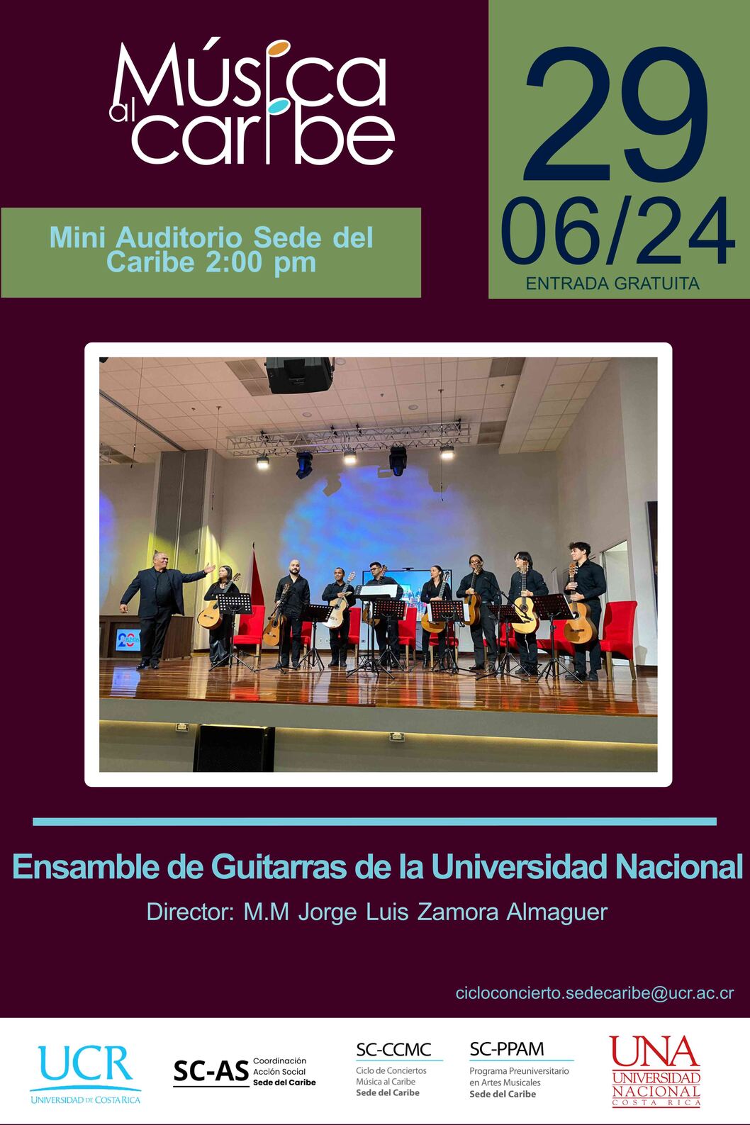  Ensamble de Guitarras de la Universidad Nacional Director: Jorge Luis Zamora Alamaguer 