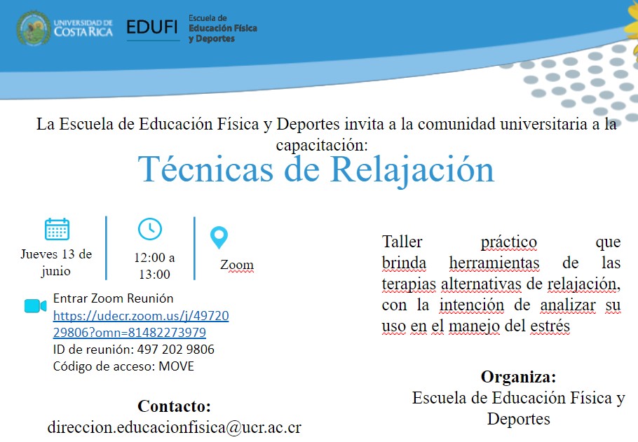  https://udecr.zoom.us/j/4972029806?omn=81482273979   ID: 497 202 9806 Contraseña: MOVE 