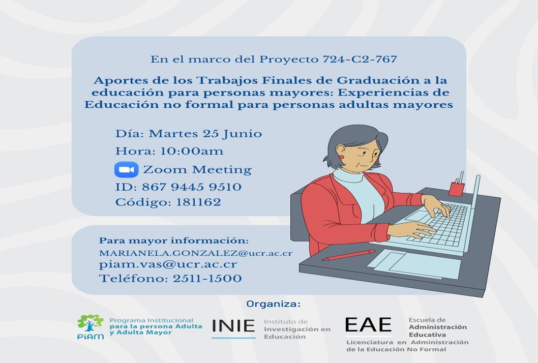  El Instituto de Investigación en Educación y el Proyecto 724-C2-767 invita a la presentación …
