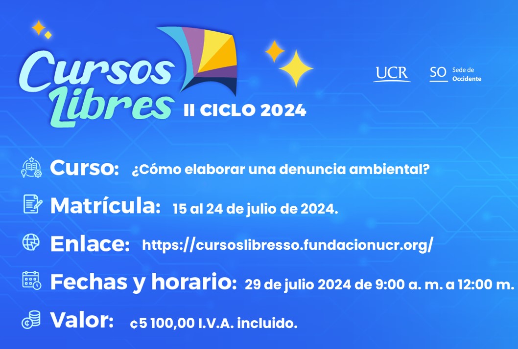 Cursos Libres de julio a setiembre Matrícula: Cada curso tendrá un período de matrícula distinto …