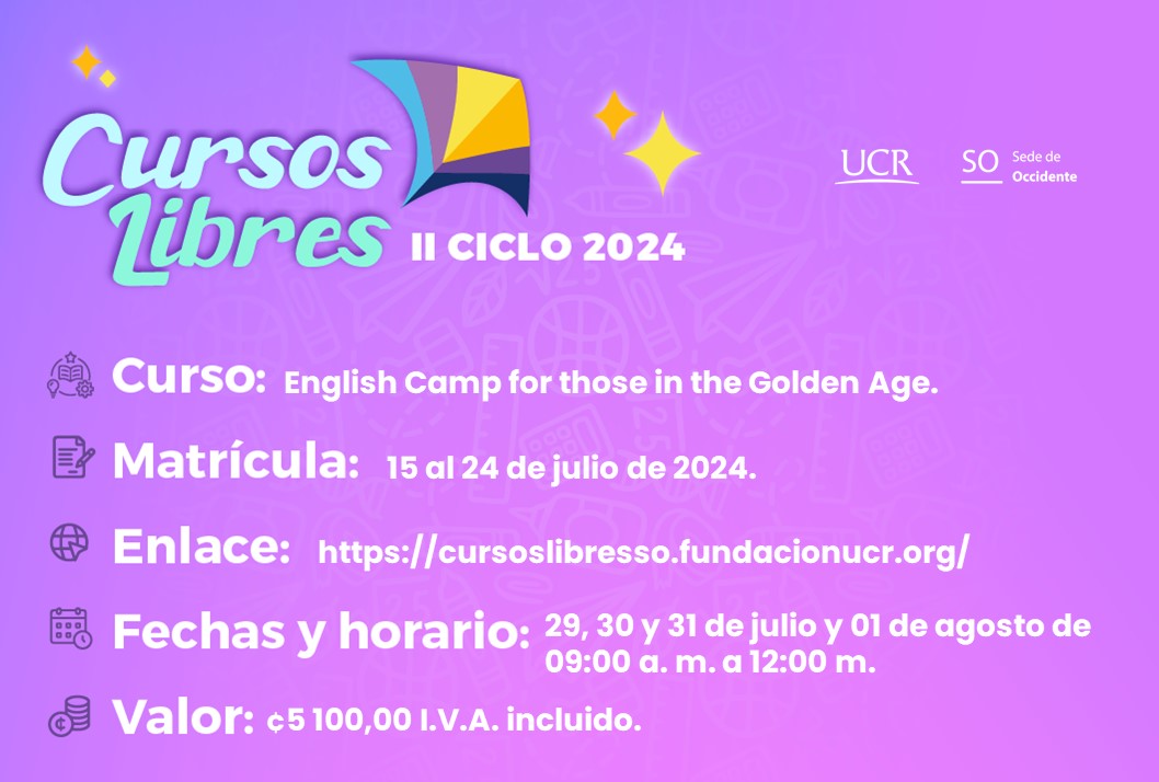  Cursos Libres de julio a setiembre   Matrícula: Cada curso tendrá un período de matrícula …