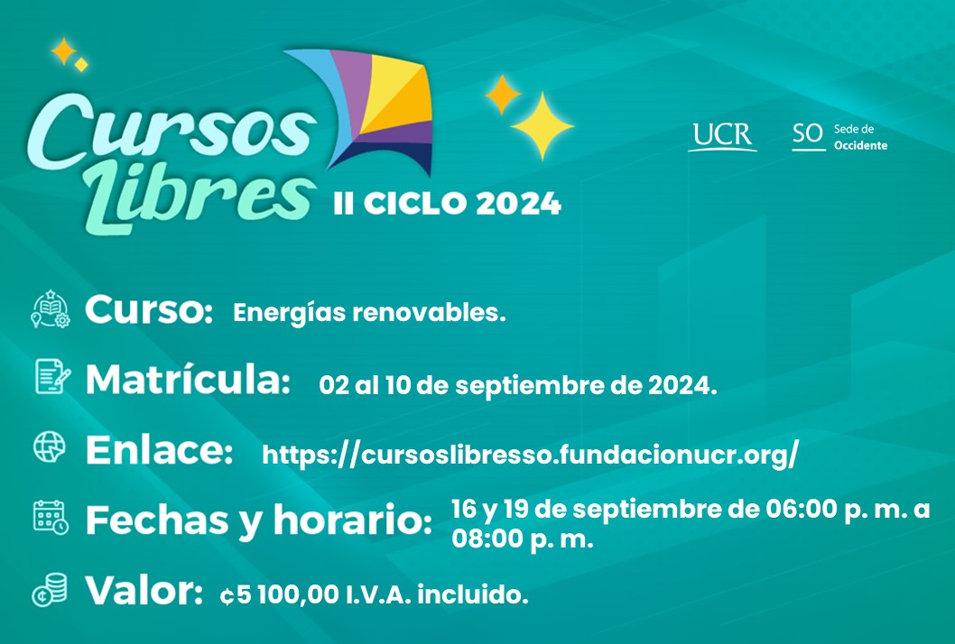  Cursos Libres de julio a setiembre Matrícula: Cada curso tendrá un período de matrícula distinto …