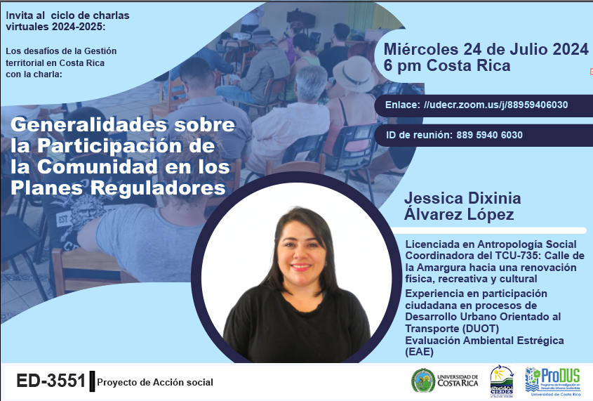  Enlace: https://udecr.zoom.us/j/88959406030ID de reunión: 889 5940 6030 