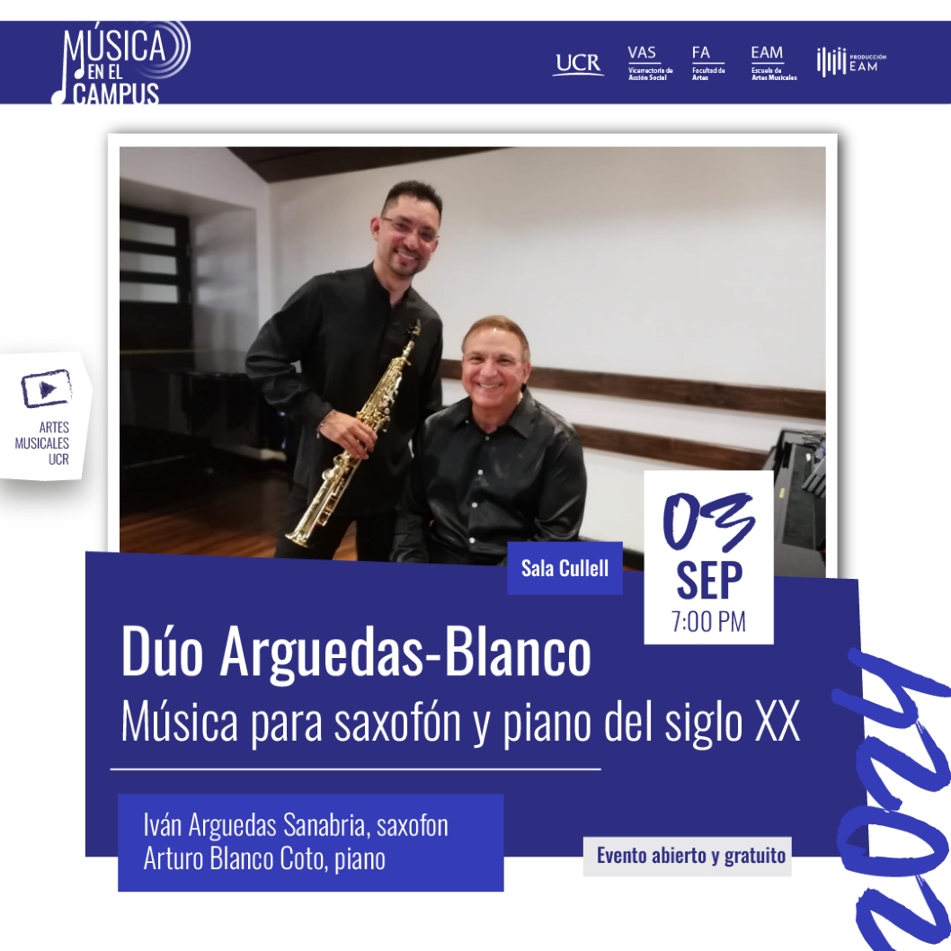  La temporada "Música en el campus" de la Escuela de Artes Musicales le invita a …