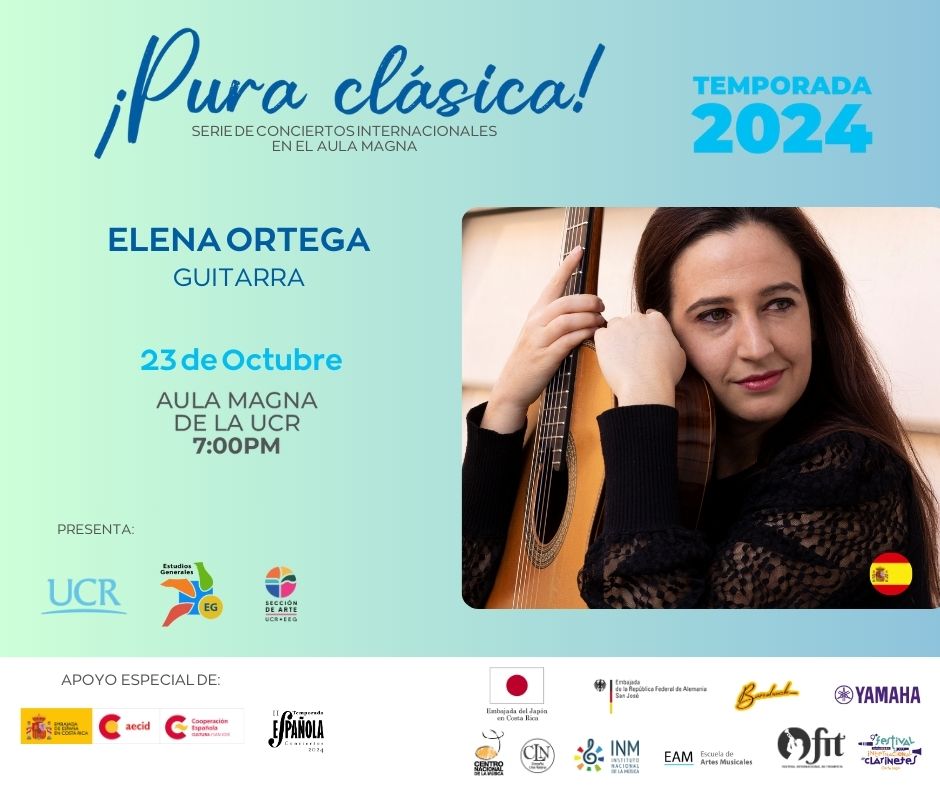  La reconocida guitarrista española Elena Ortega nos deleitará en la tercera fecha del ciclo …