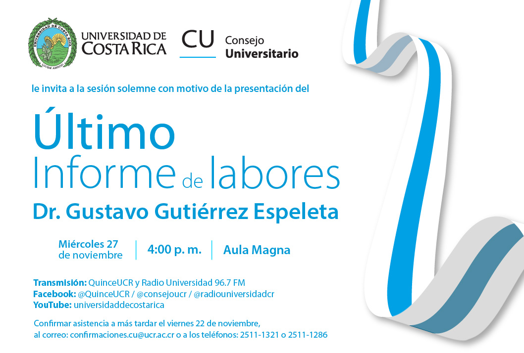  Fecha de la actividad: miércoles 27 de noviembre, 4:00 p. m.  Confirmar asistencia al correo: …