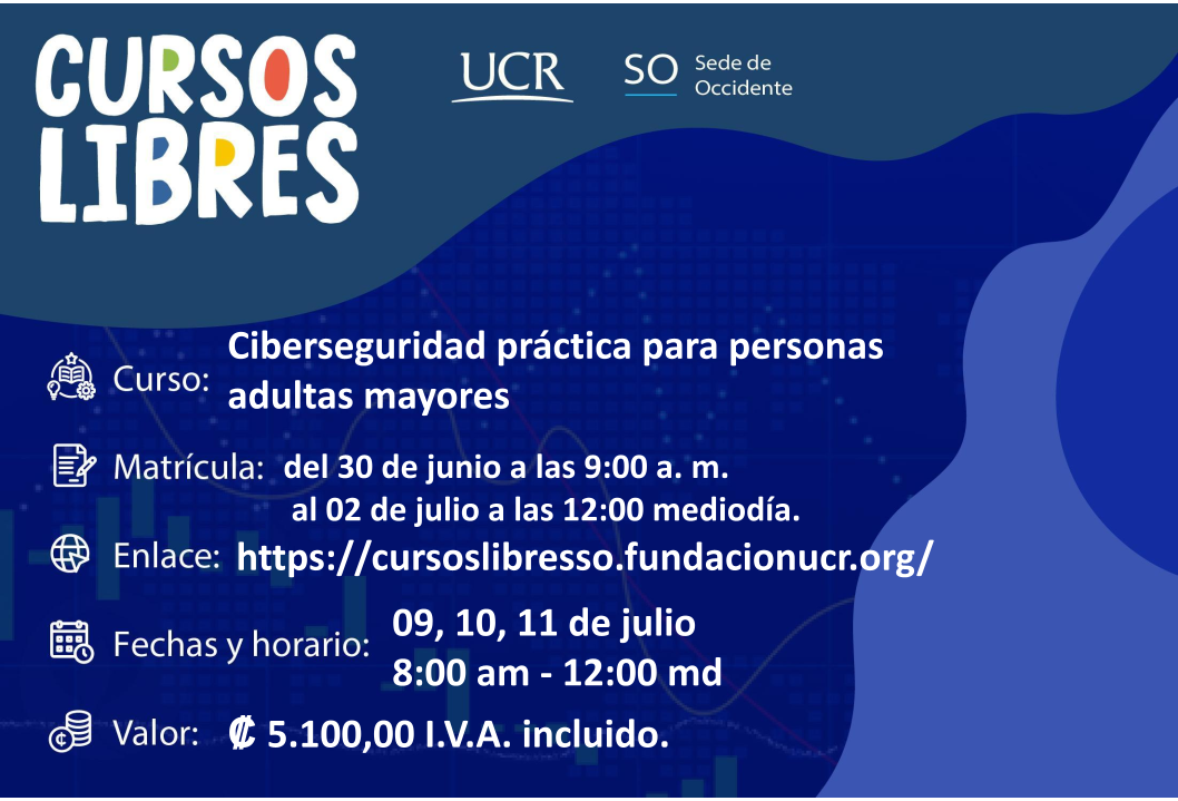  Enlace de inscripción: https://cursoslibresso.fundacionucr.org/admin Desarrollo de los cursos: …