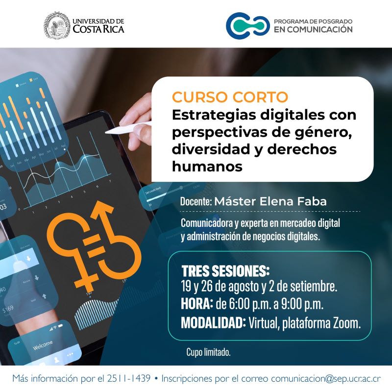  Dra. Máster Elena Faba, comunicadora y experta en mercadeo digital Tres sesiones: 19 y 26 de …