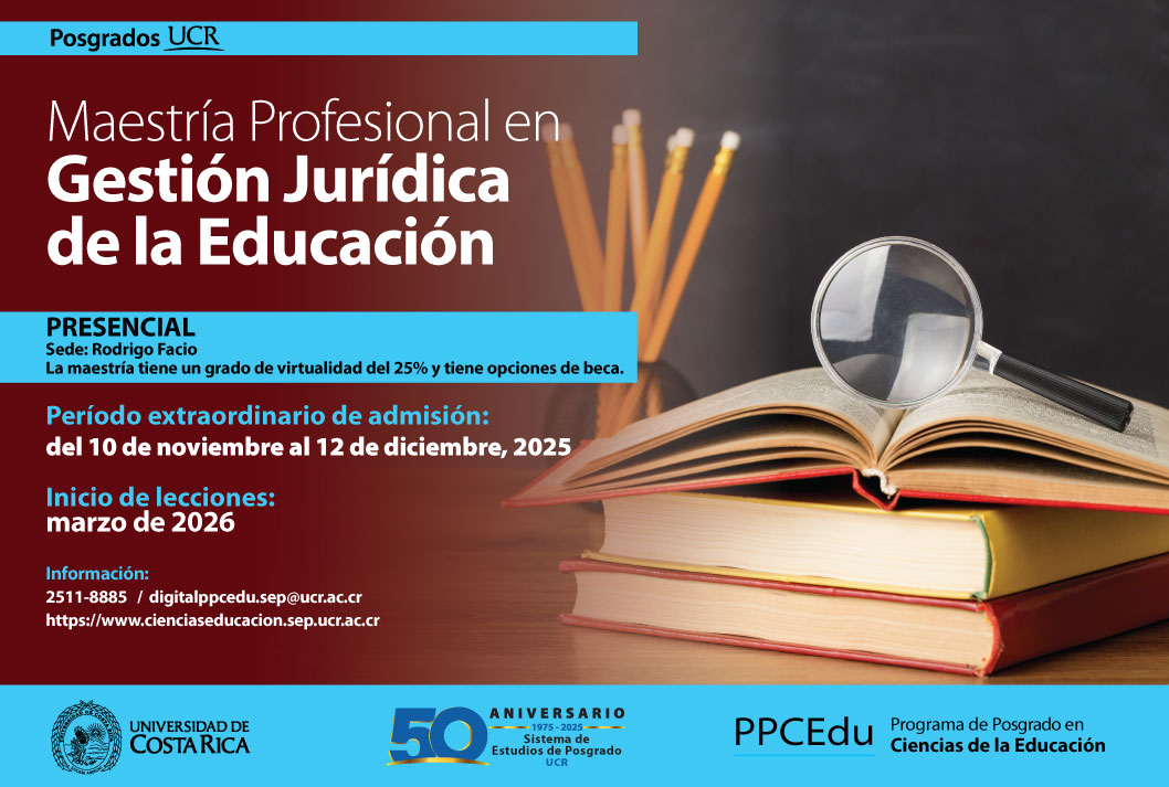 Ingreso a posgrado: Ingreso a la Maestría Profesional en Gestión Jurídica de la Educación Modalidad: semestralTipo de financiamiento: complementario Inicio de lecciones: marzo de …