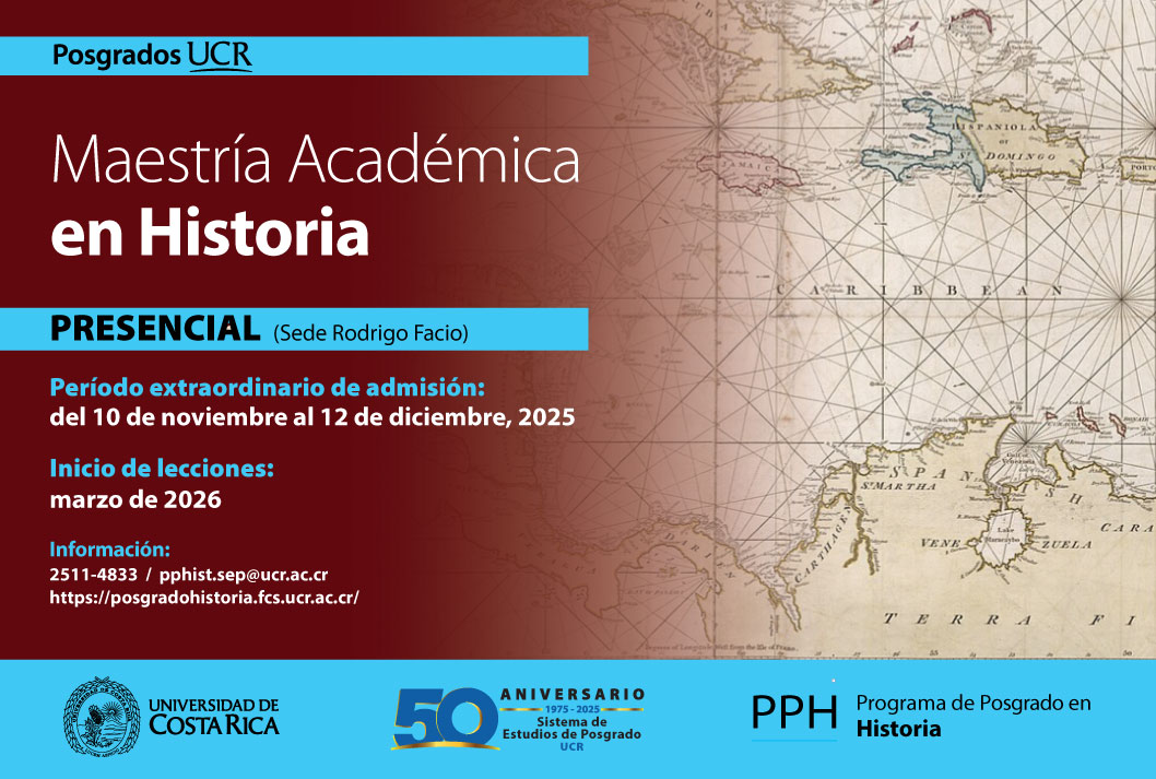 Ingreso a posgrado: Ingreso a la Maestría Académica en Historia Modalidad: semestralTipo de financiamiento: regularGrado de virtualidad: presencialInicio de …