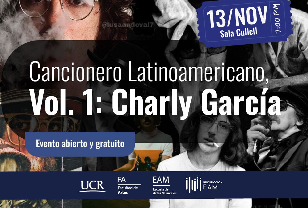 Concierto: Cancionero Latinoamericano, Vol. 1: Charly García
Con este concierto inauguramos el ciclo “Cancionero
Latinoamericano” que dedicará una vez por …