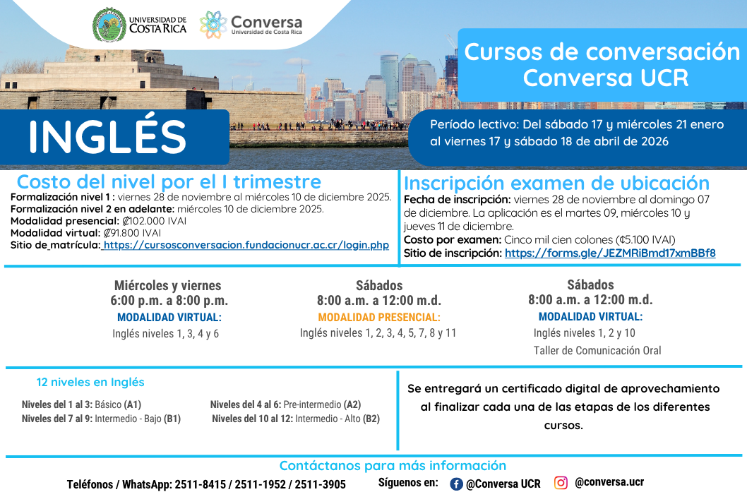 Si la persona posee conocimiento previo del idioma, puedeinscribirse al examen de ubicación. …