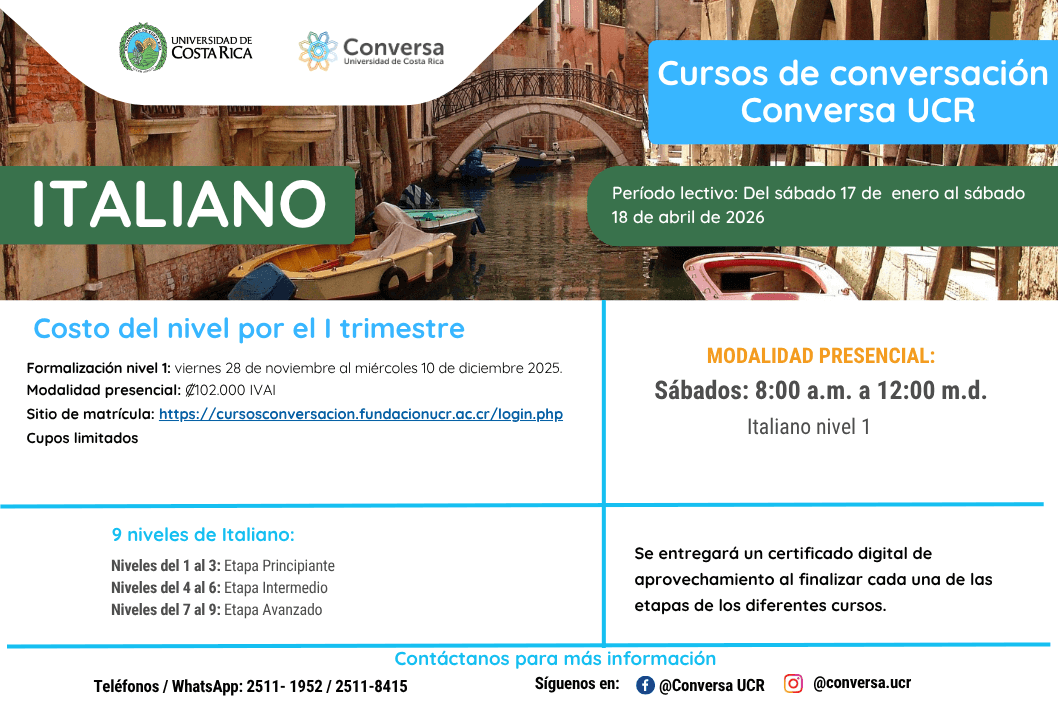 Horario disponible:Sábados, de 8:00 a. m. a 12:00 m. horas deforma presencial.Los cursos de …