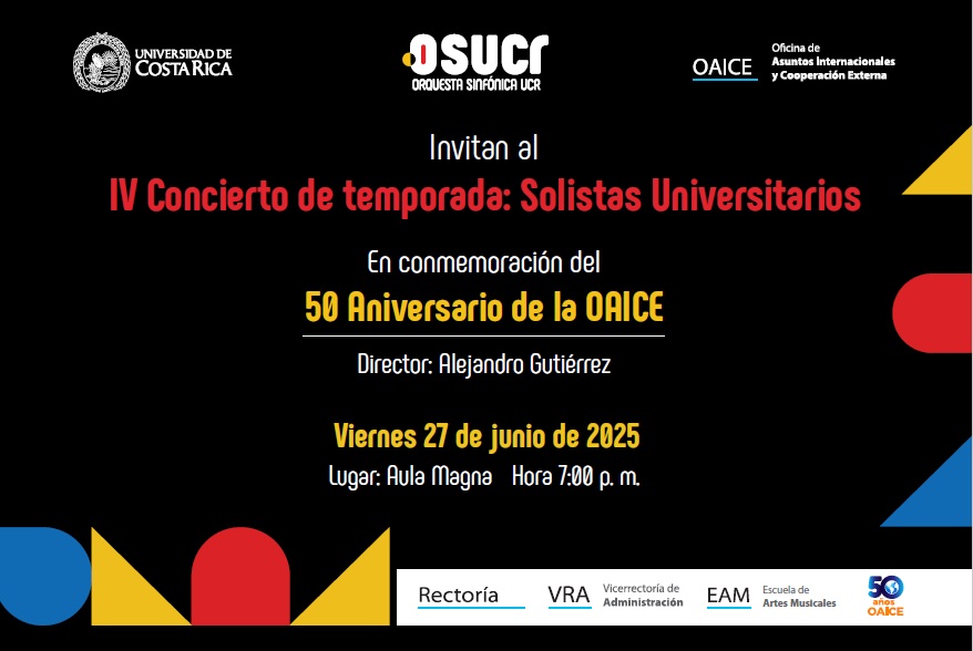  En conmemoración del 50 aniversario del OAICE Orquesta Sinfónica UCR, bajo la dirección del …