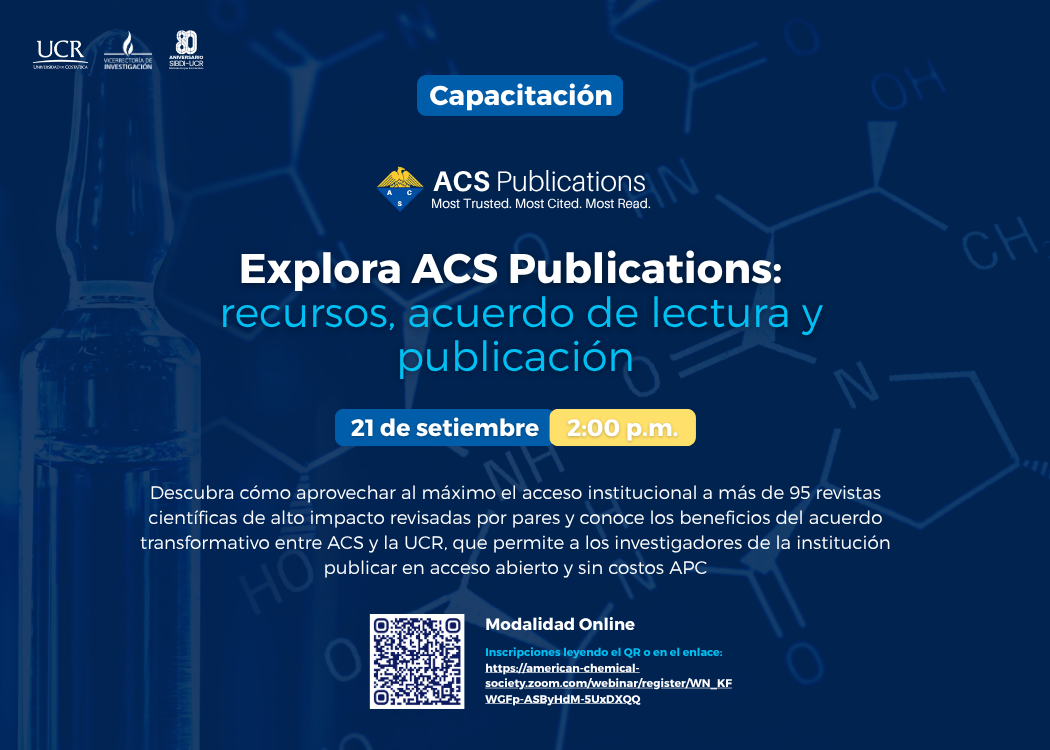 Capacitaciones: Explore ACS Publications: recursos y acuerdo de lectura y publicación Descubra cómo aprovechar al máximo el acceso institucional a másde 95 revistas científicas de …