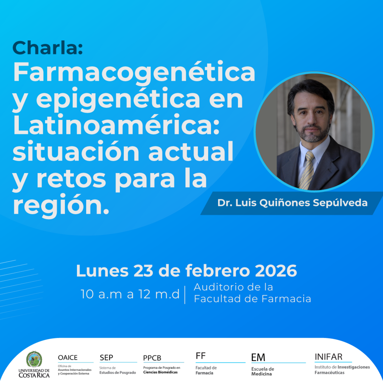 charla: farmacogenética y epigenética en latinoamérica: situación actual y retos para la región