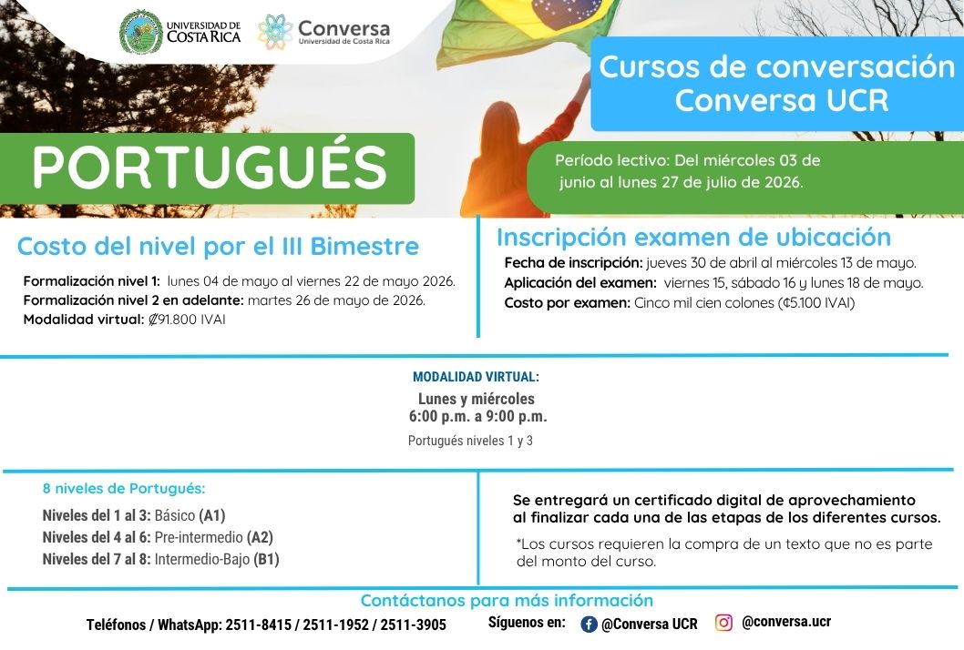 Horarios disponibles:Lunes y miércoles, de las 18:00 a las 21:00 horas de formavirtual.El &hellip;