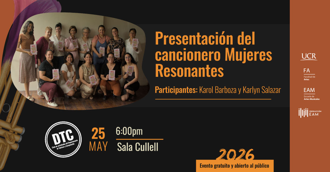 Conferencia: Título de la actividad: “Presentación del cancionero Mujeres Resonantes” En esta conferencia se presentarán los principales hallazgos delproyecto de investigación …