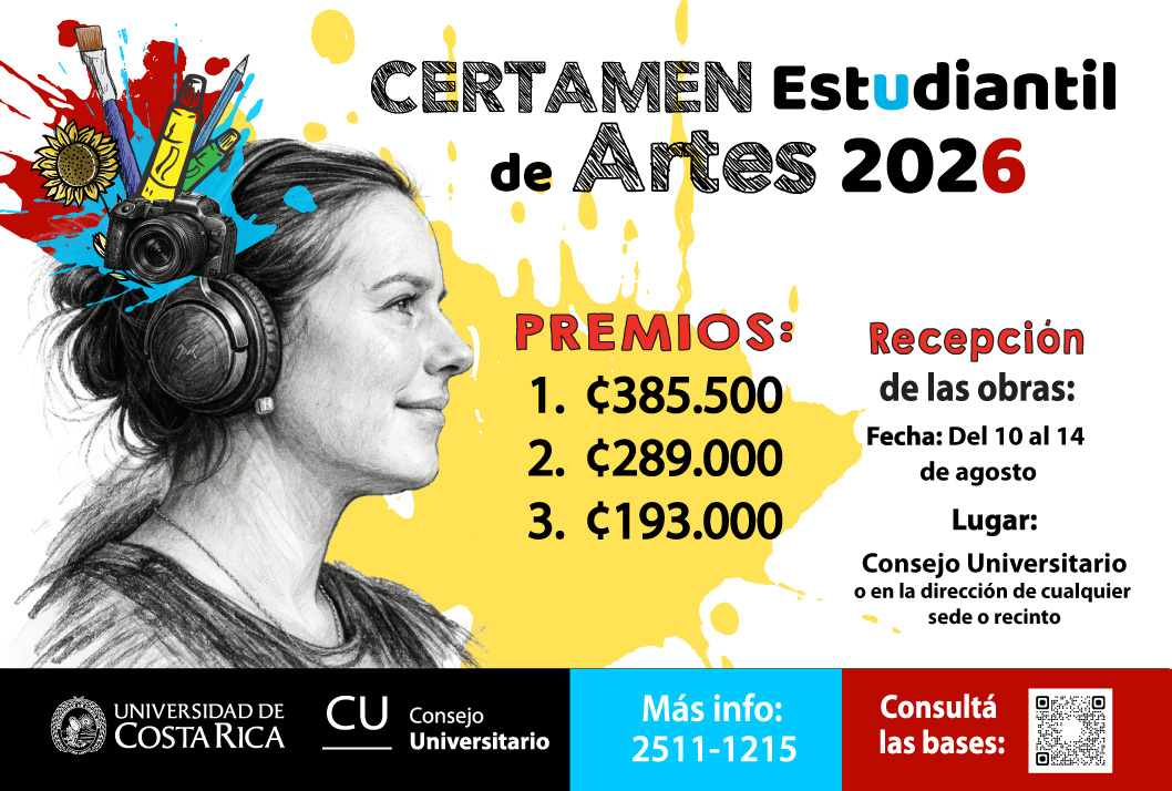 Concurso: Certamen Estudiantil de Artes Visuales Bidimensionales. El Certamen de Artes está abierto para todas las personasestudiantes activas de la UCR, sin …