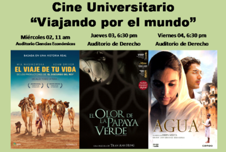 Invitación: Cine Universitario.  Ciclo: "Viajando por el Mundo"