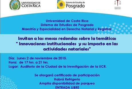 Mesa Redonda: Innovaciones institucionales y su impacto en las actividades notariales
