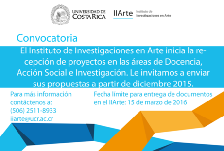 Invitación: Recepción de proyectos en el IIArte