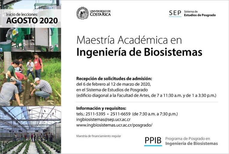 Ingreso a posgrado: Ingreso al Programa de Posgrado en Ingeniería de Biosistemas