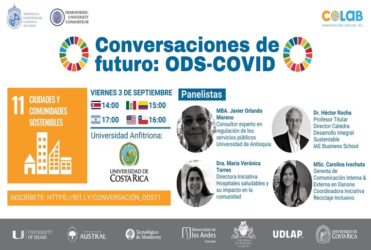 Conversatorio: Conversaciones de Futuro: ODS-COVID ODS 11 - Ciudades y Comunidades Sostenibles