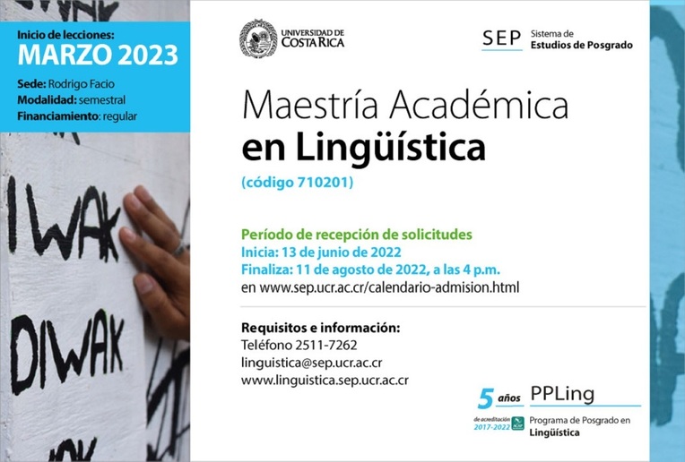 Ingreso a posgrado: Ingreso al Programa de Posgrado en Lingüística 