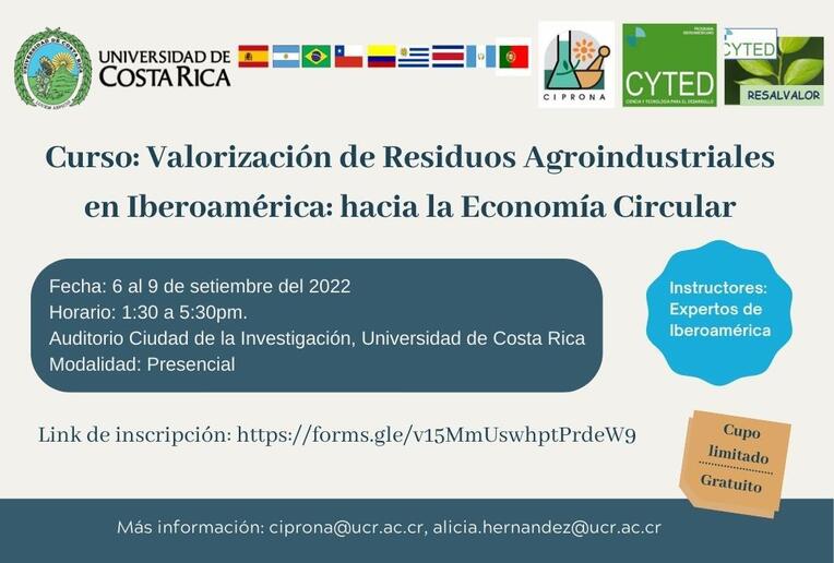Cursos: Valorización de Residuos Agroindustriales en Iberoamérica: hacia la Economía Circular