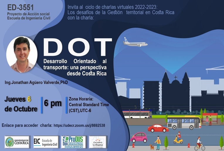 Charla: DOT Desarrollo Orientado al Transporte: Perspectiva desde Costa Rica