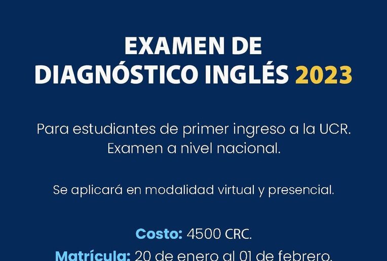 Exámenes de equiparación: Examen de Diagnóstico en Inglés para primer ingreso