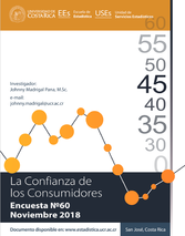 La Confianza del Consumidor Encuesta N°60 a Noviembre del 2018.
