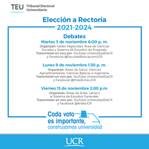 El presente debate tiene como fin permitir que la Comunidad Universitaria conozca las propuestas …