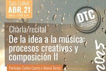  En esta charla-recital, dos profesores de la Sección de Composición de la EAM compartirán su …